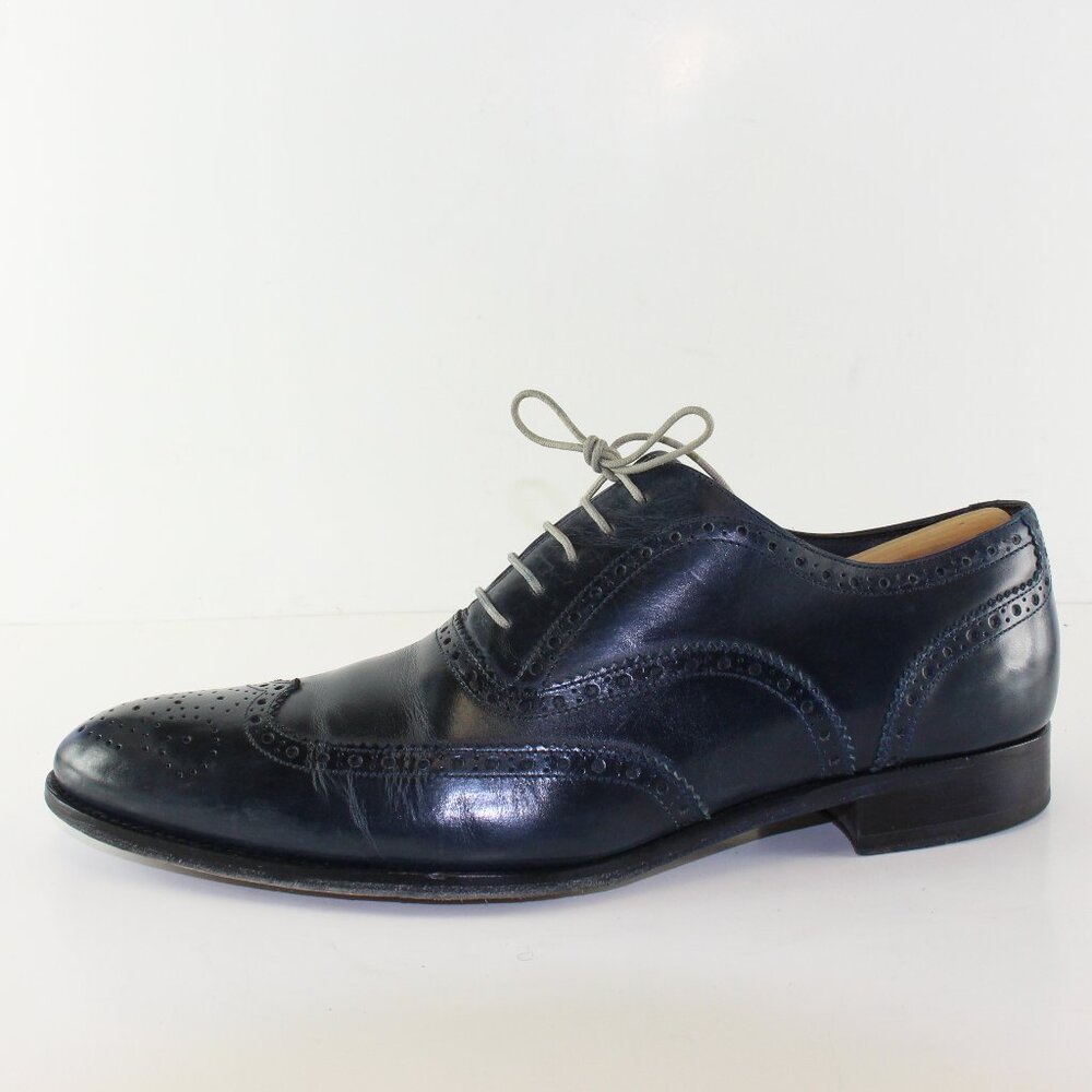 To Boot Adam Derrick Blue Leather Oxford Shoes Mens (US 10/EU 43.5)